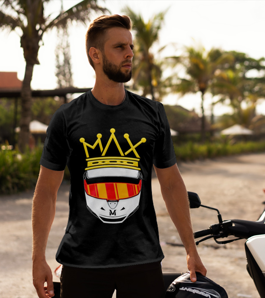 Max Helmet King Racing Congrats Iconic Crown Victory T-Shirt