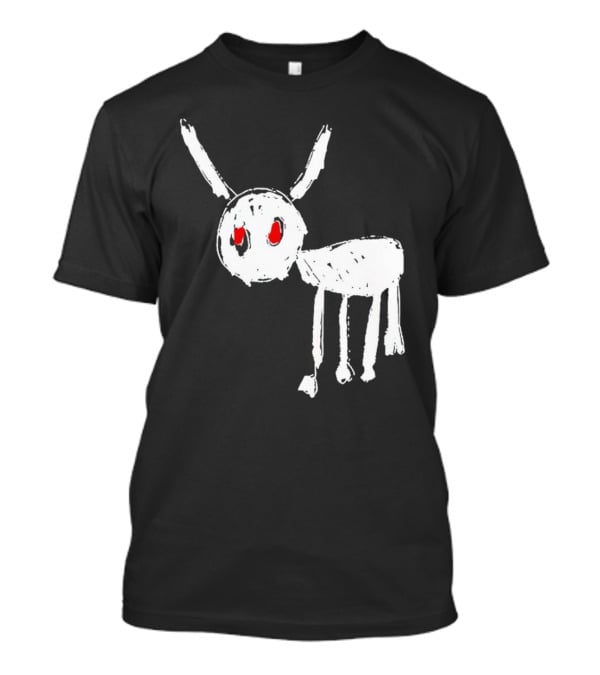 Drake For All The Dogs White Sketch Red Eyes T-Shirt