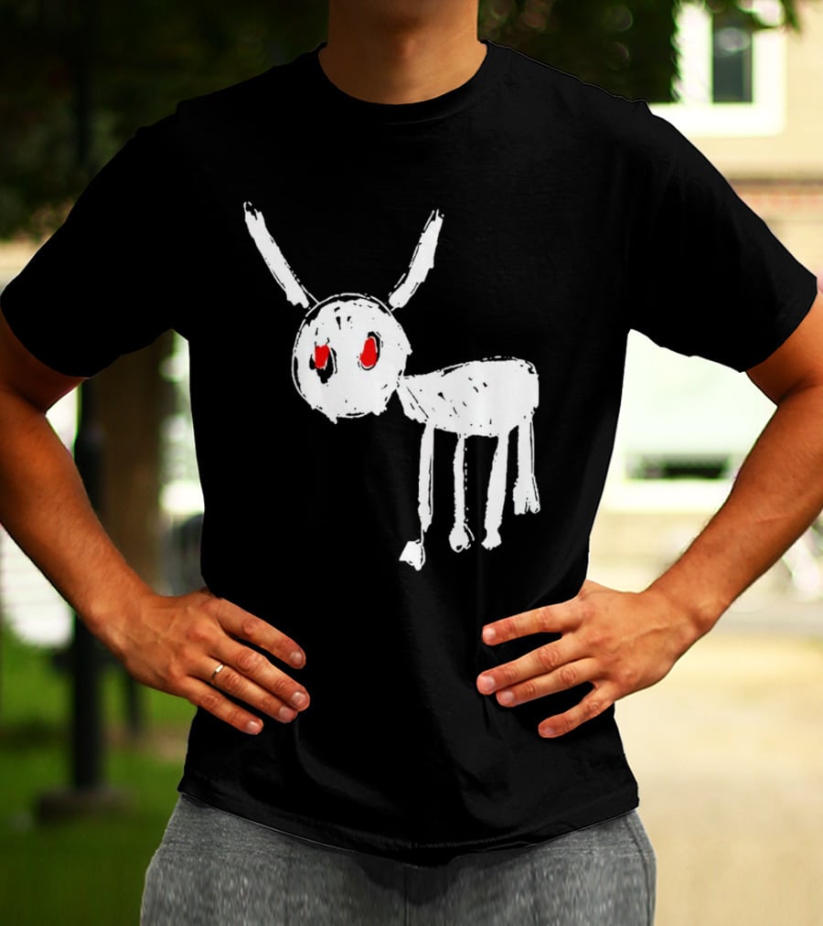 Drake For All The Dogs White Sketch Red Eyes T-Shirt