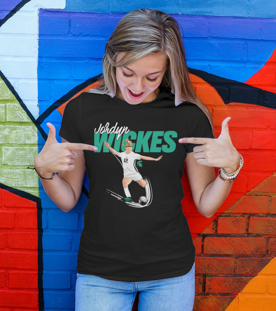 Jordyn Wickes Michigan State NCAA Women’s Soccer Caricature T-Shirt