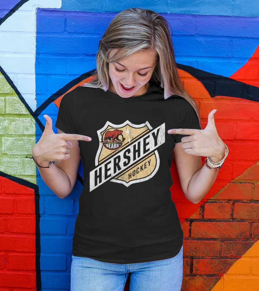 Hershey Bears Vintage Shield Emblem Hockey T-Shirt