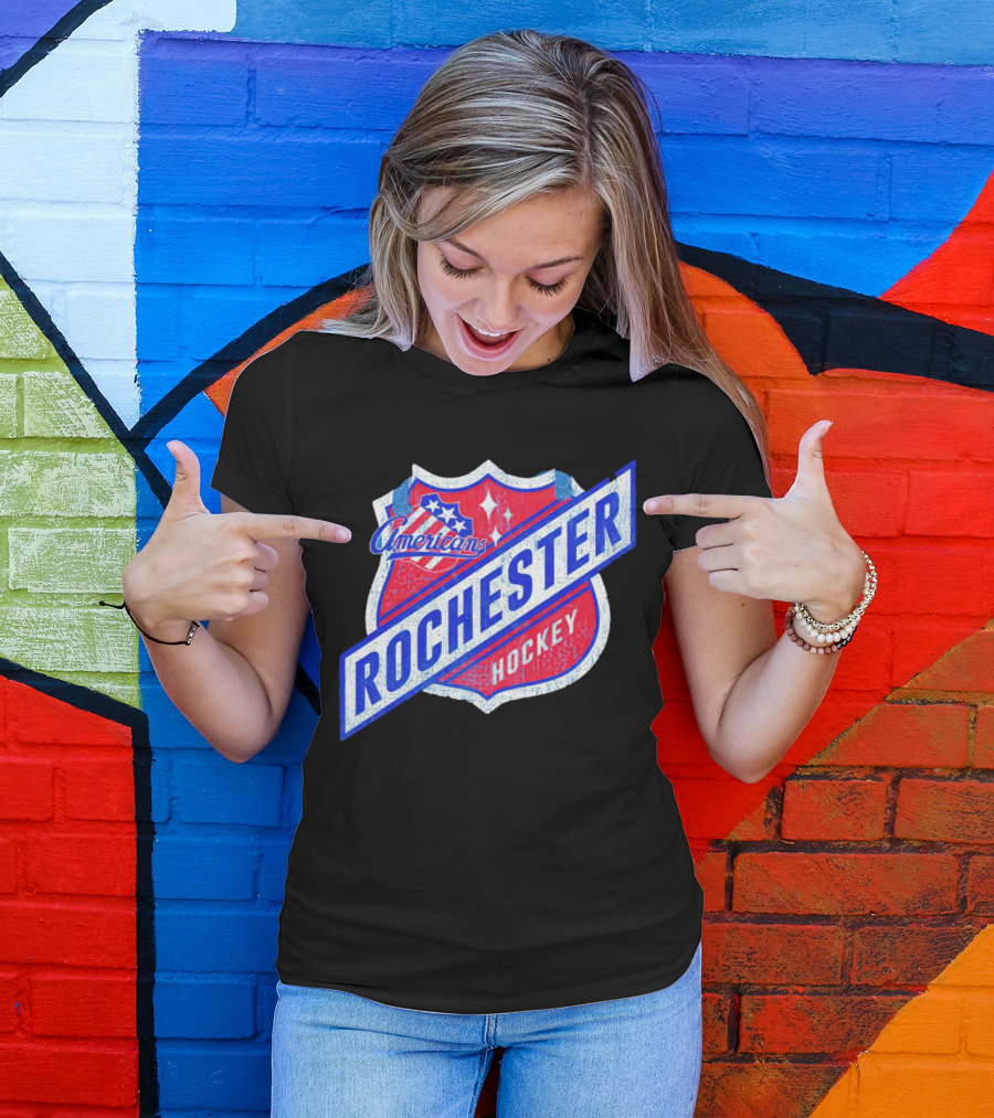 Rochester Americans Hockey Shield Badge T-Shirt