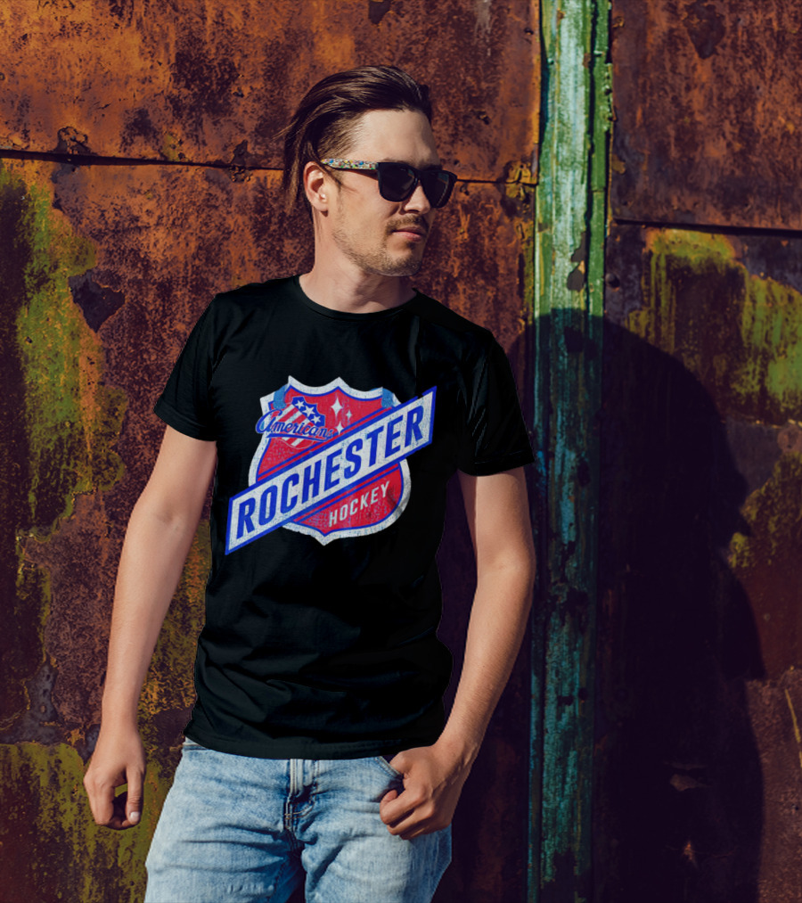 Rochester Americans Hockey Shield Badge T-Shirt