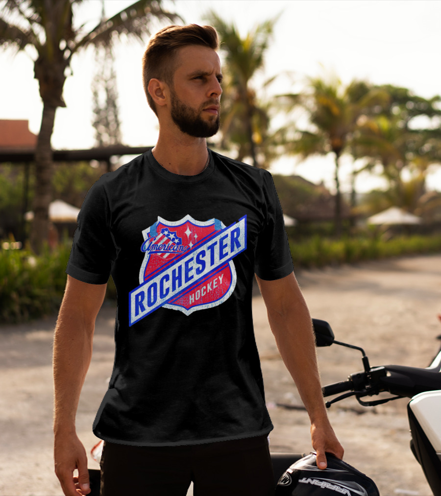 Rochester Americans Hockey Shield Badge T-Shirt