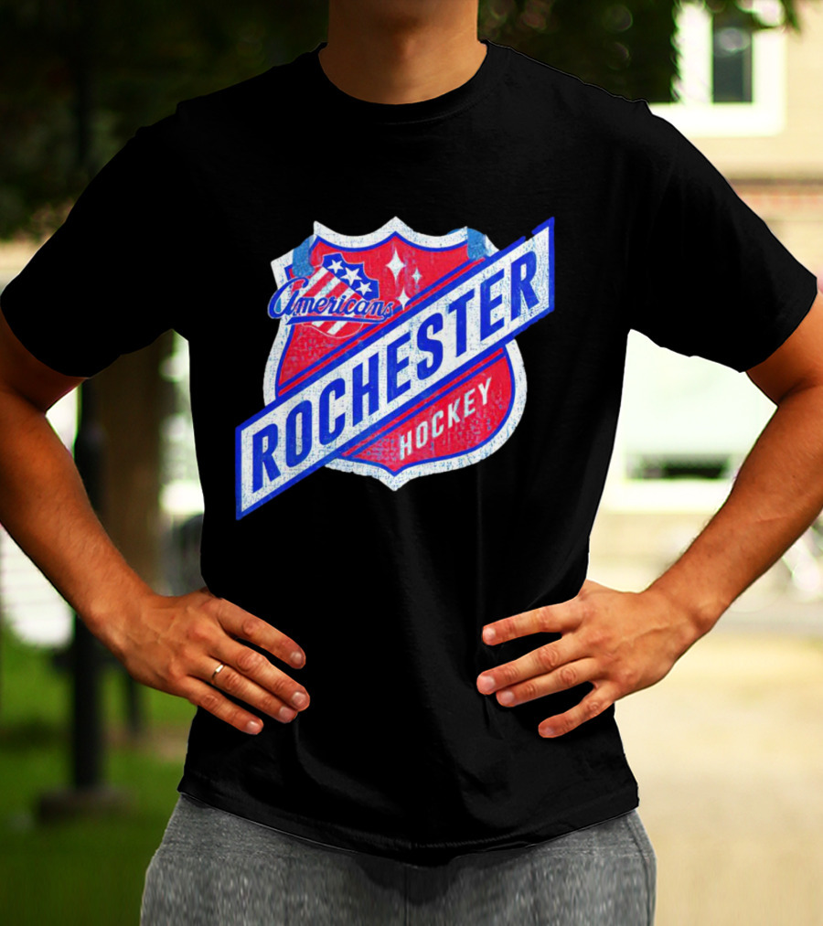Rochester Americans Hockey Shield Badge T-Shirt