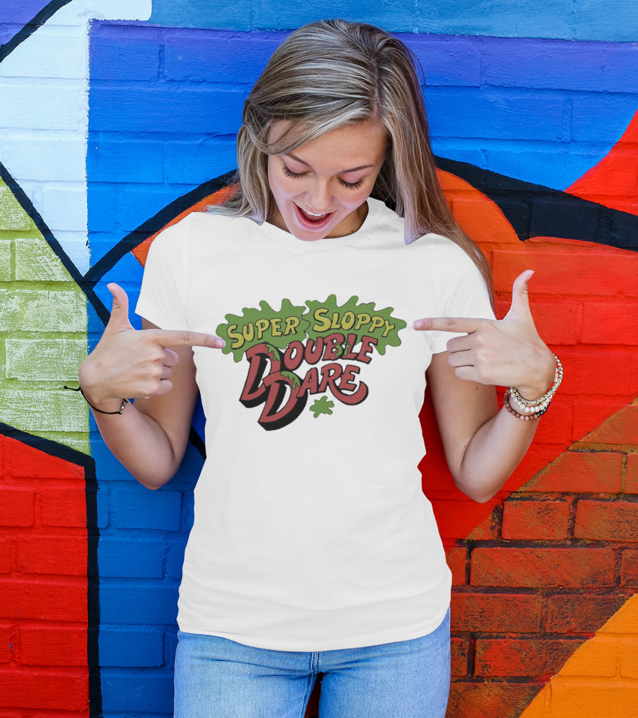 Super Sloppy Double Dare Nickelodeon Classic Game Show T-Shirt
