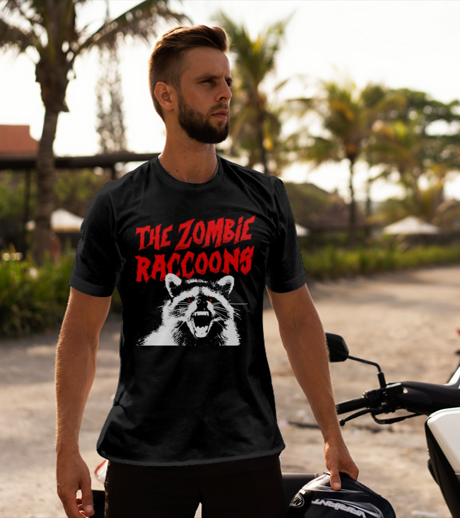 The Zombie Raccoons Fierce Creature Horror T-Shirt