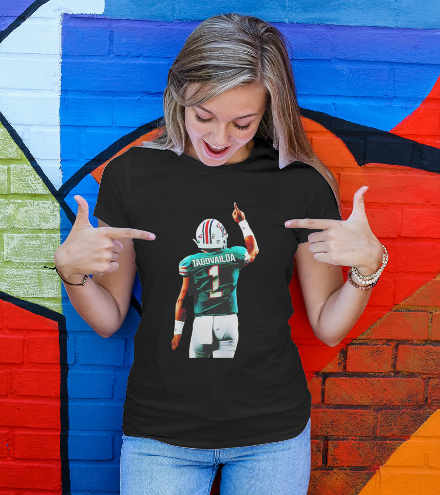 Tua Tagovailoa Miami Dolphins Number 1 Football Player T-Shirt