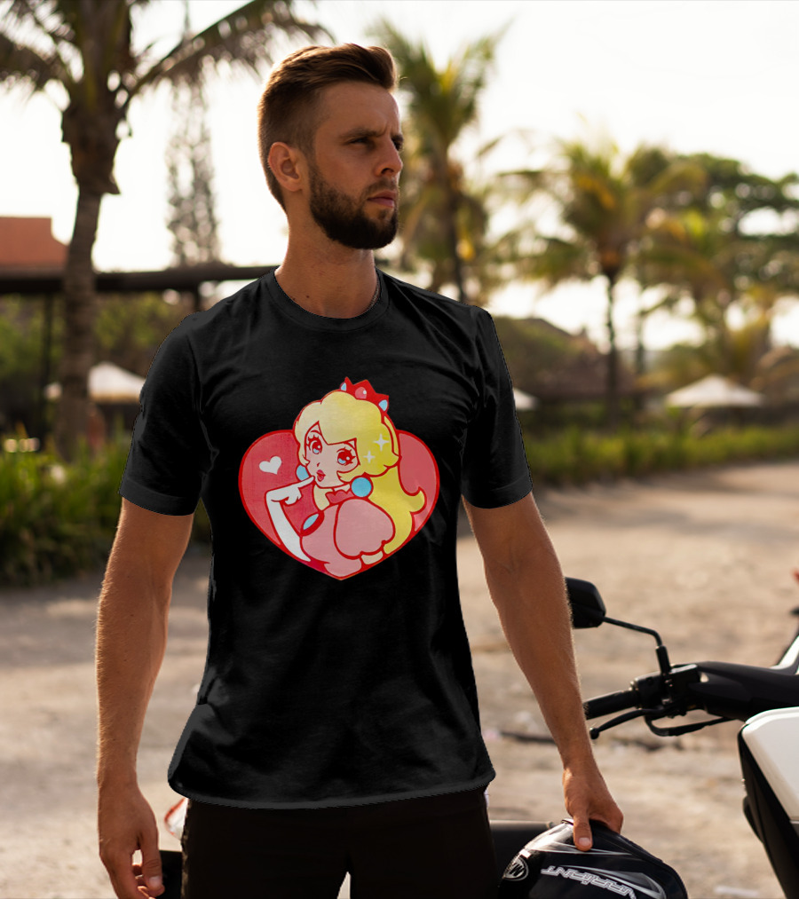 Jivke Princess Peach Heart T-Shirt