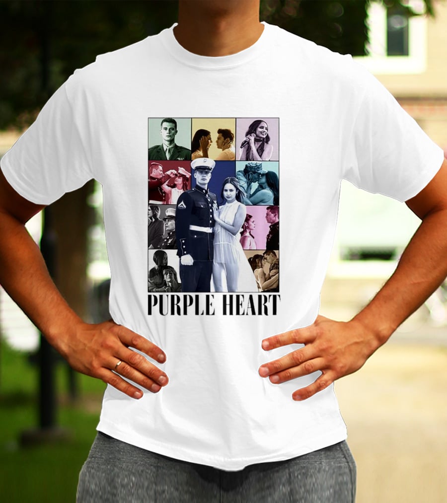 Purple Heart Military Romance And Relationships Montage T-Shirt