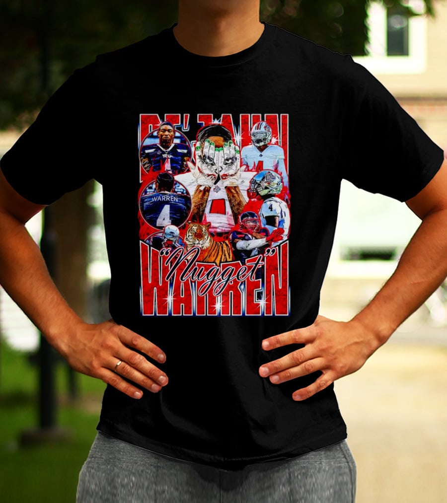 De’Jahn Nugget Warren Jackson State Tigers Football Player Collage T-Shirt