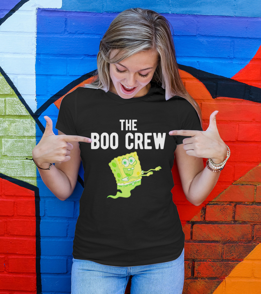 The Boo Crew Ghost SpongeBob Halloween T-Shirt