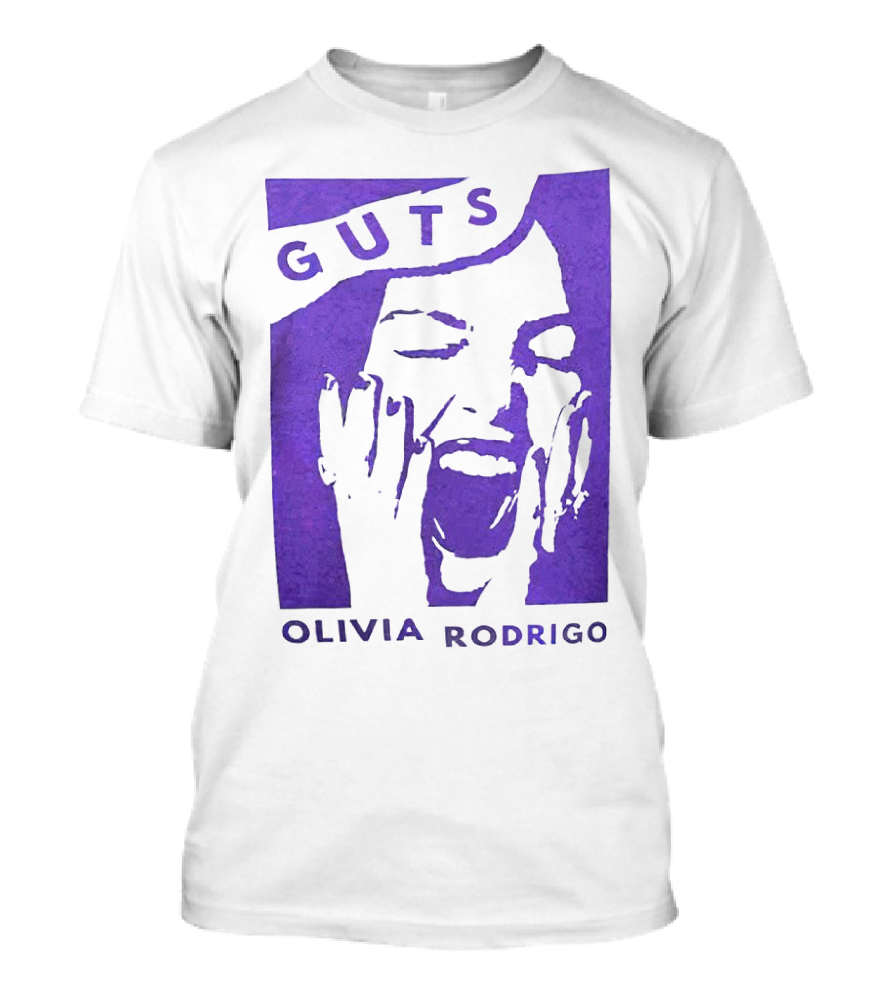 Guts Olivia Rodrigo Vintage Purple Face T-Shirt