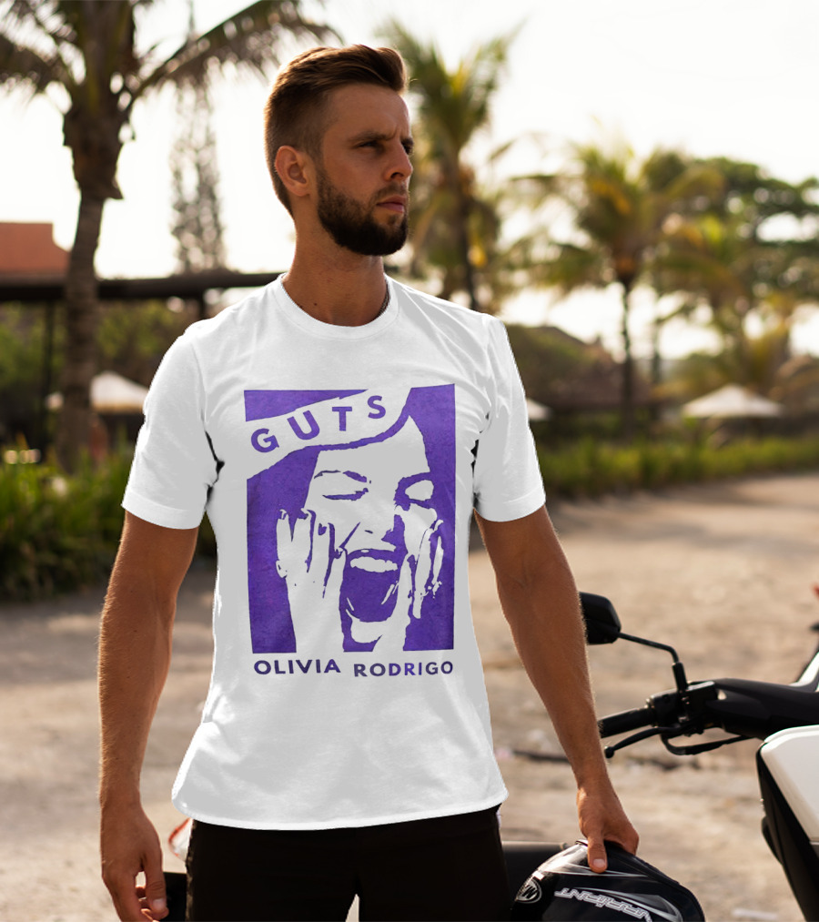 Guts Olivia Rodrigo Vintage Purple Face T-Shirt