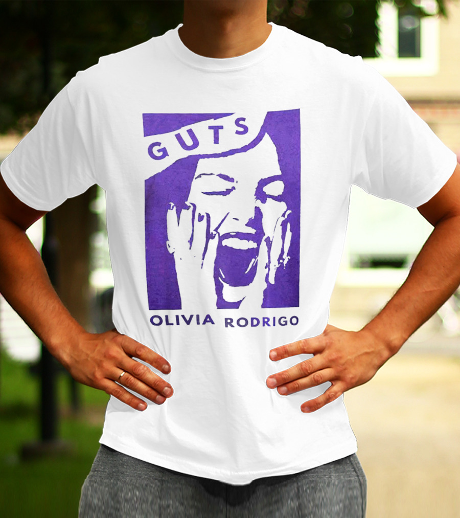 Guts Olivia Rodrigo Vintage Purple Face T-Shirt