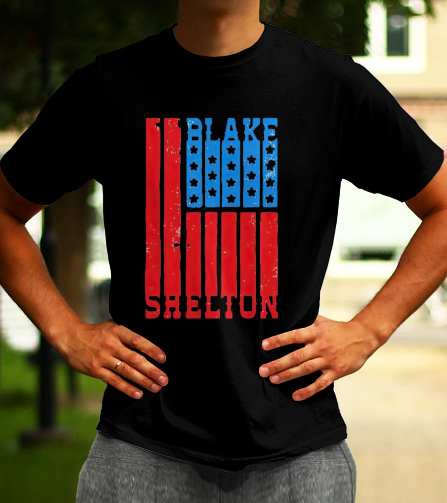 Blake Shelton American Flag Stars And Stripes USA T-Shirt