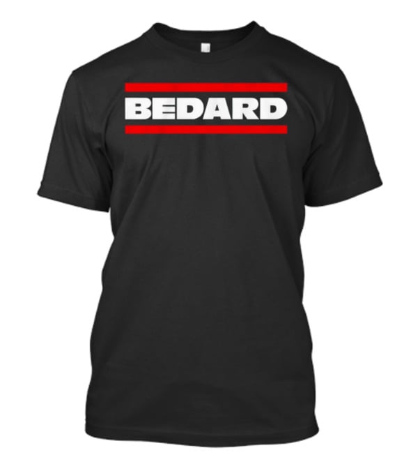 Connor Bedard Bold Stylized Name With Red And White Accents T-Shirt