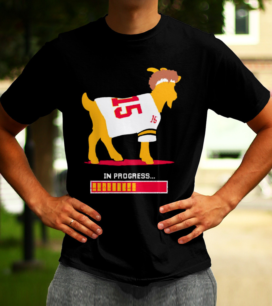 Goat In Progress Patrick Mahomes Kansas City Chiefs Number 15 T-Shirt