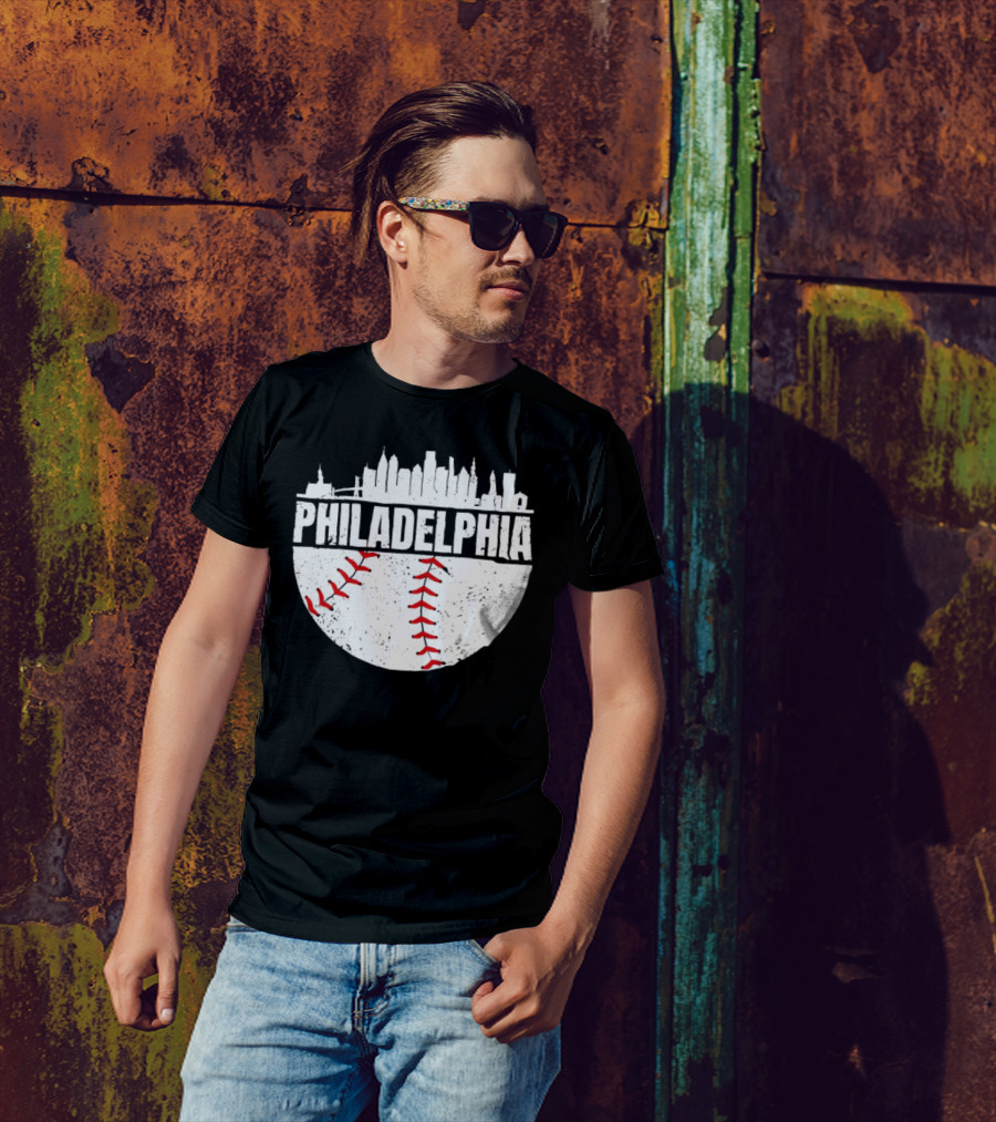 Philadelphia Skyline Baseball Urban T-Shirt