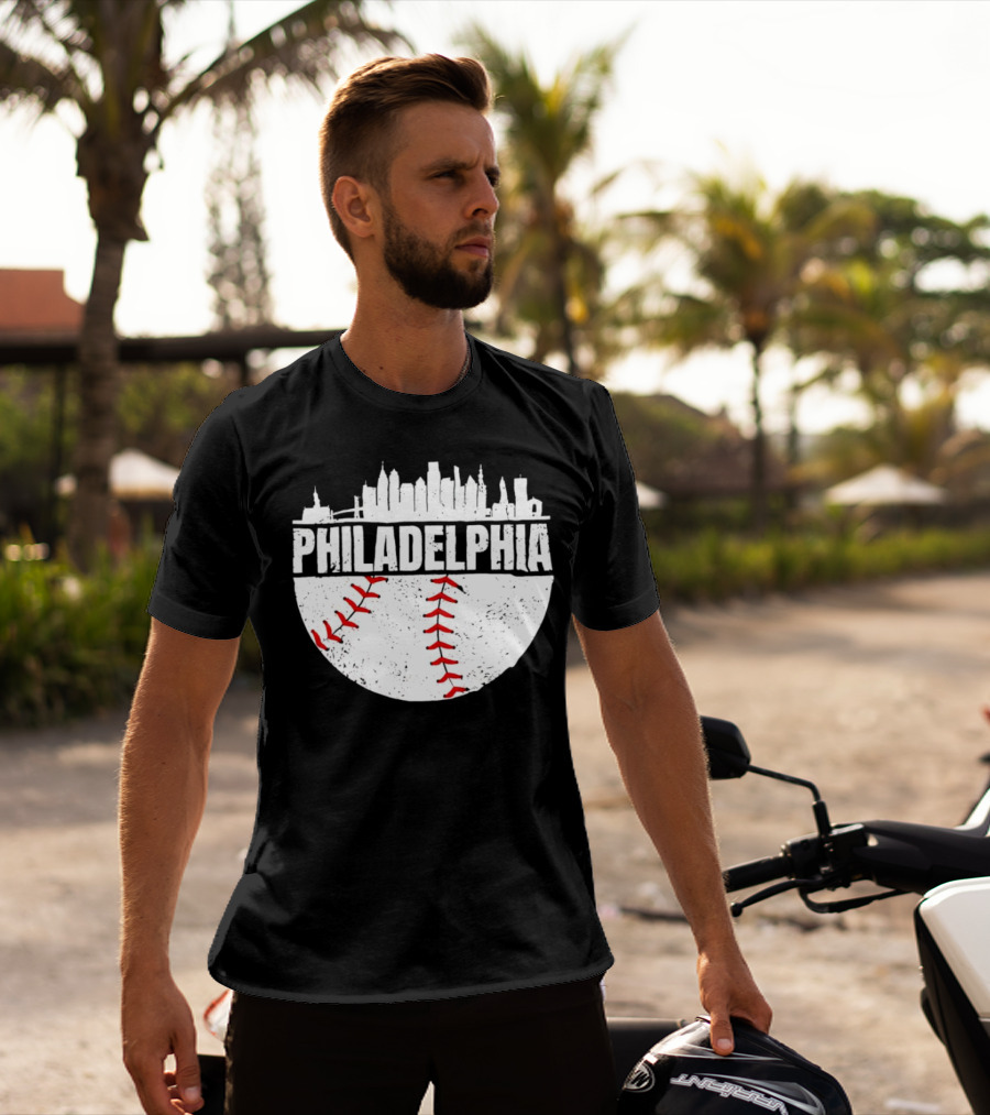 Philadelphia Skyline Baseball Urban T-Shirt