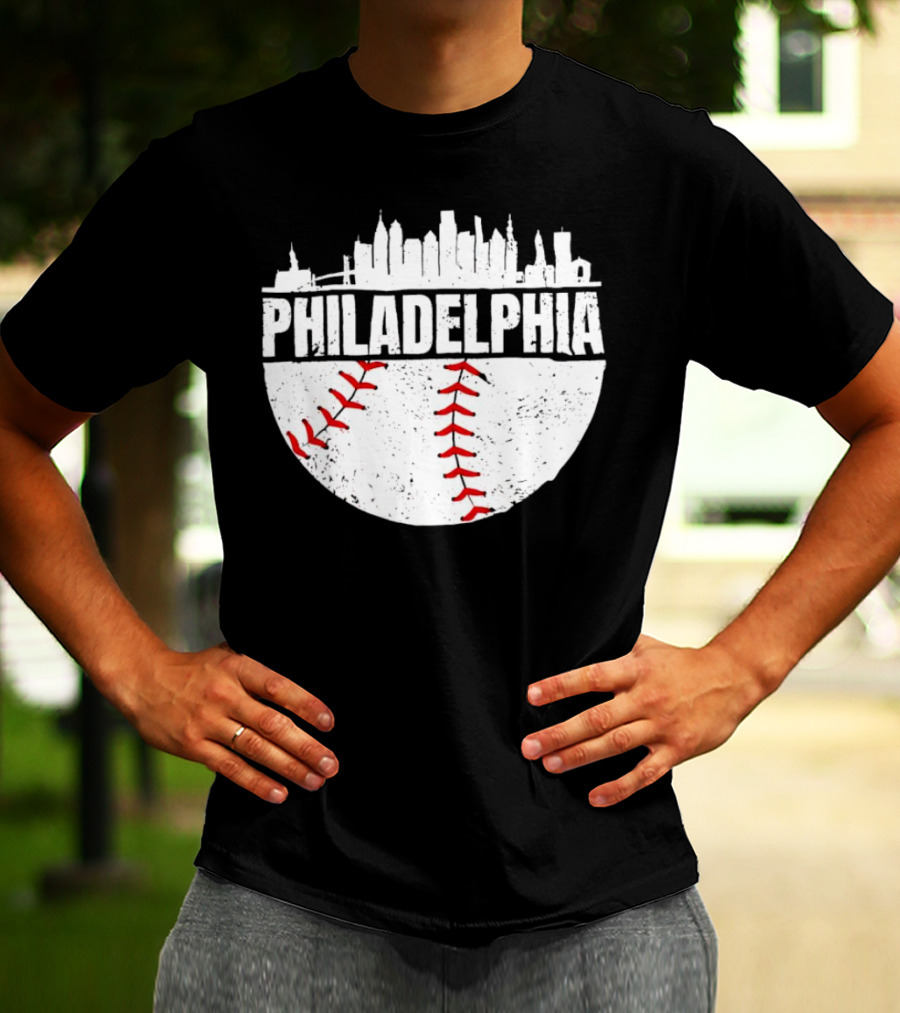Philadelphia Skyline Baseball Urban T-Shirt