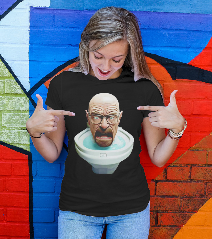 Walter White Toilet Skibidi Meme Face T-Shirt