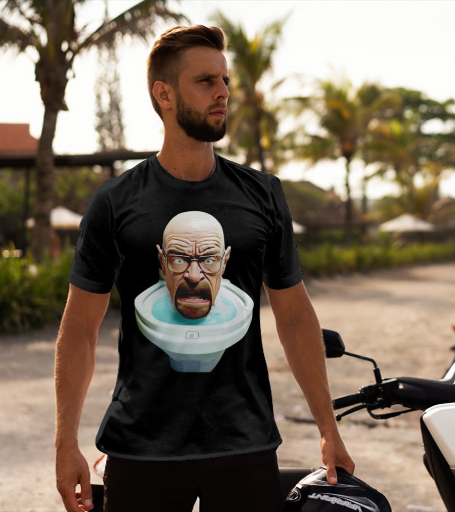 Walter White Toilet Skibidi Meme Face T-Shirt