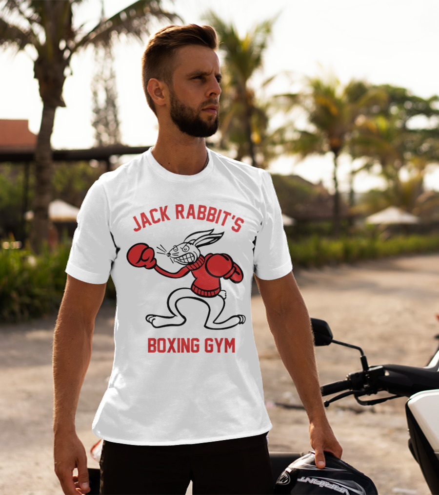 Jack Rabbit's Boxing Gym Rabbit Illustration With Boxing Gloves T-Shirt