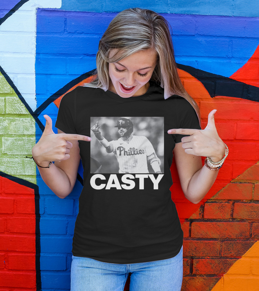 Phillygoat Casty Phillies Baseball Player Gesture T-Shirt