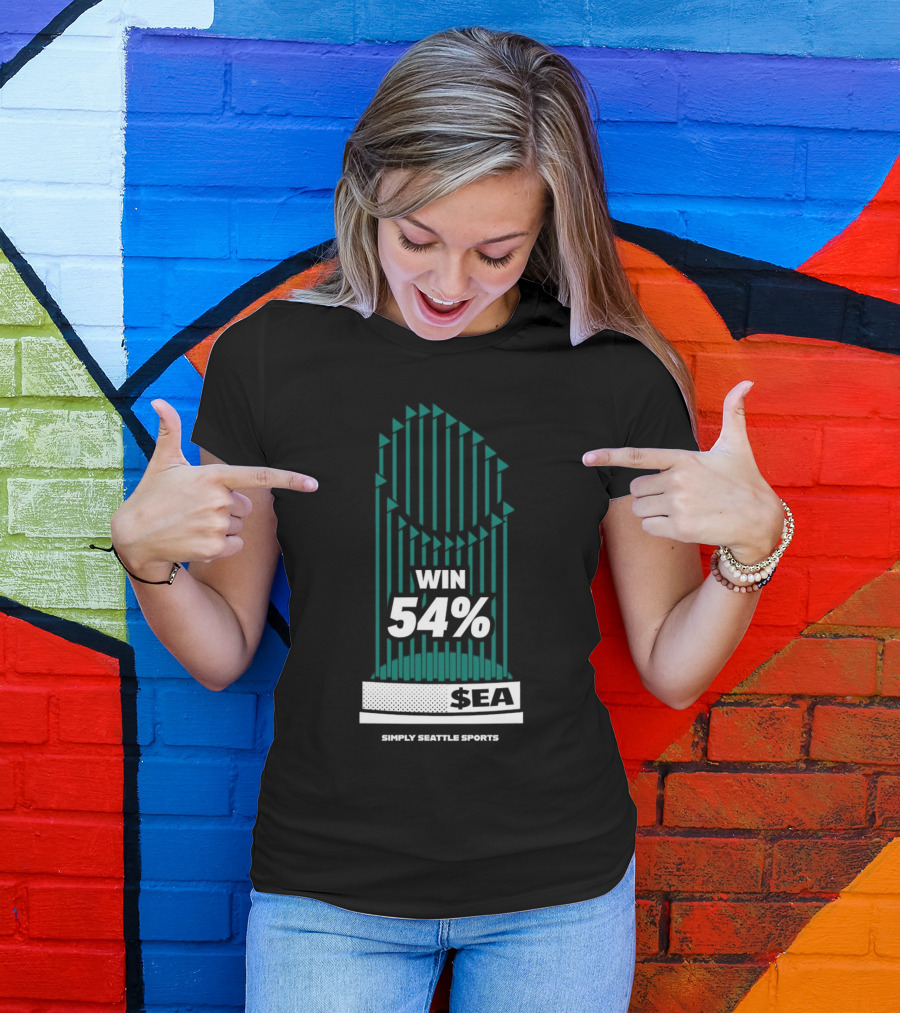Win 54 Percent Seattle Mariners Simply Seattle Sports T-Shirt