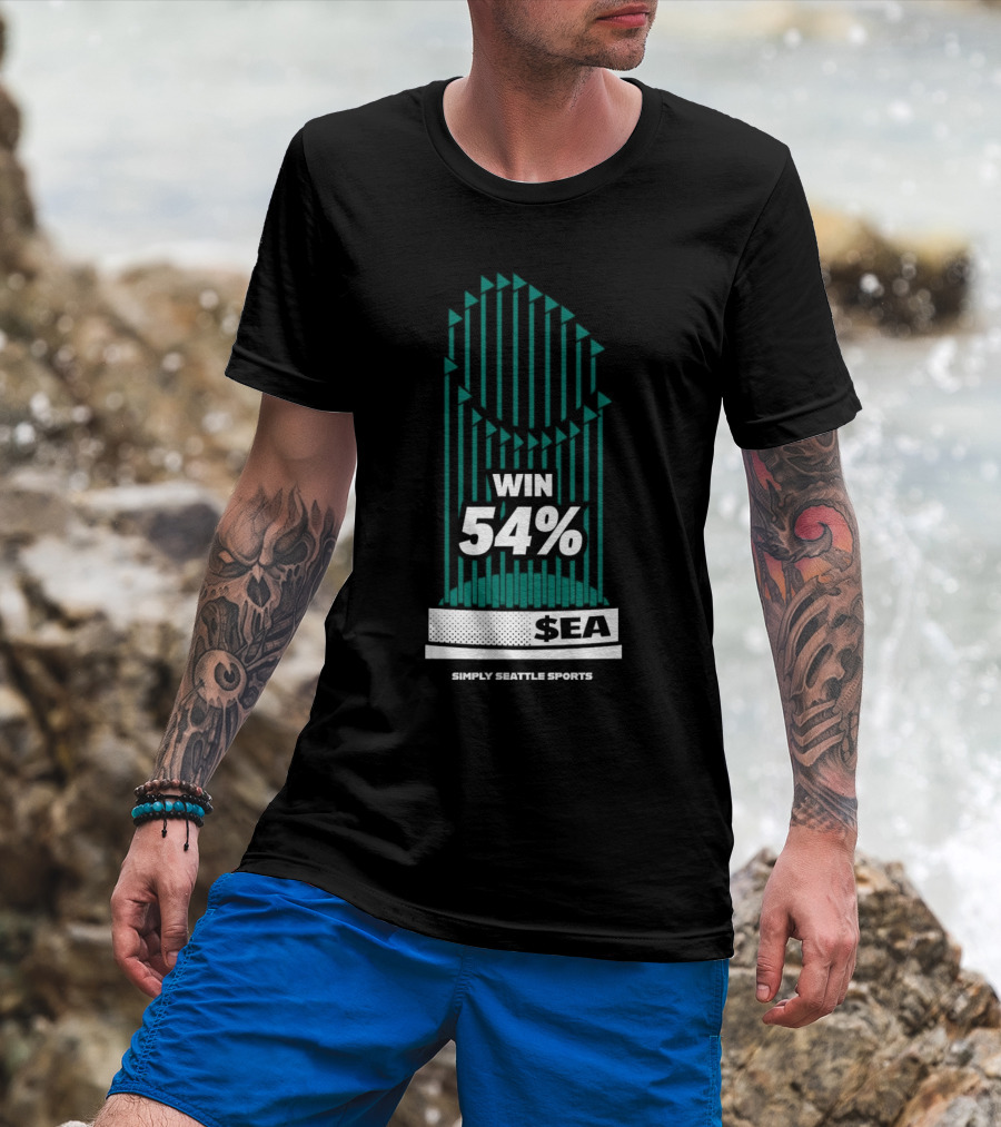Win 54 Percent Seattle Mariners Simply Seattle Sports T-Shirt