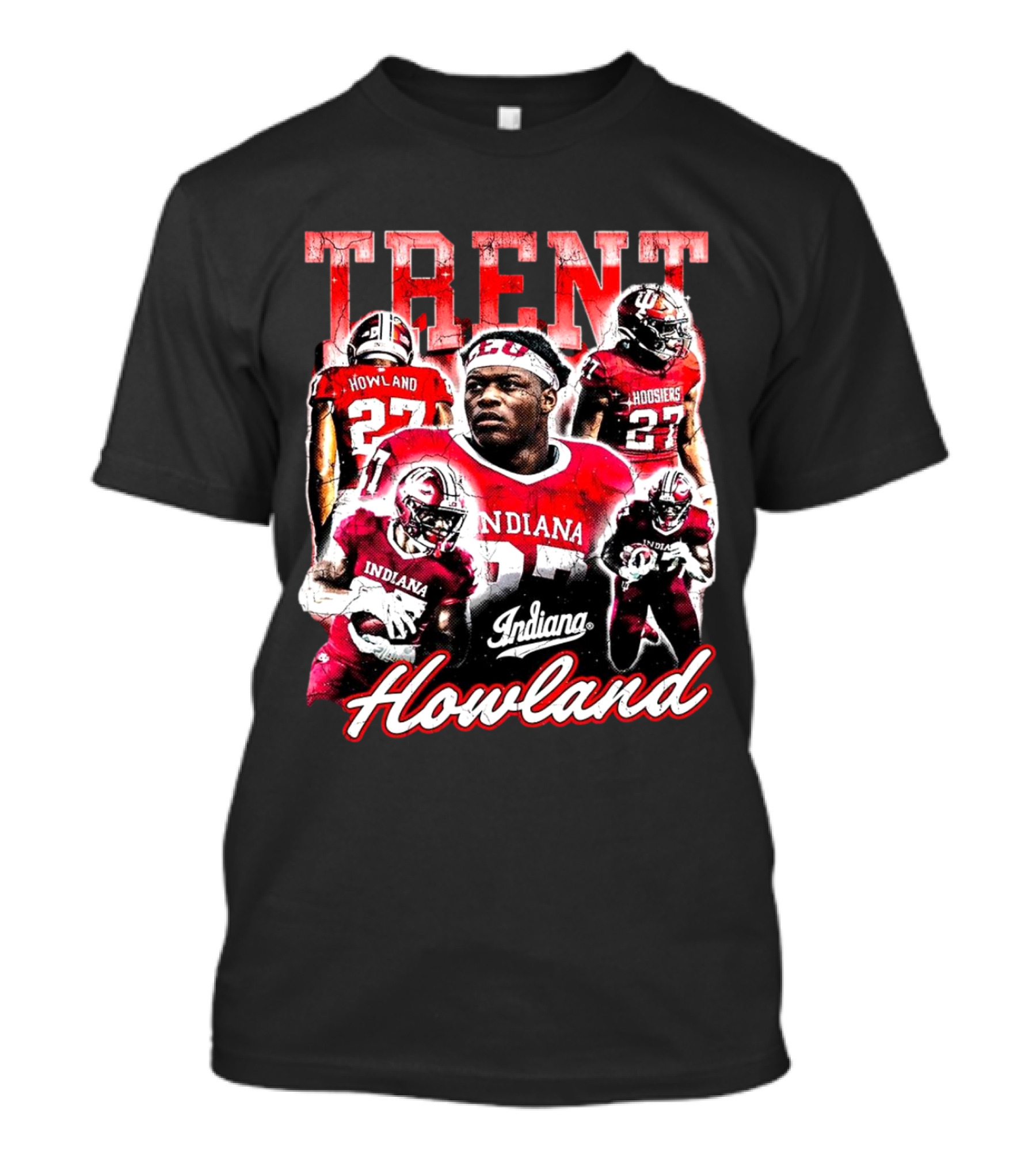 Trent Howland Indiana Hoosiers Football Player 27 IU Onlyone Crew T-Shirt