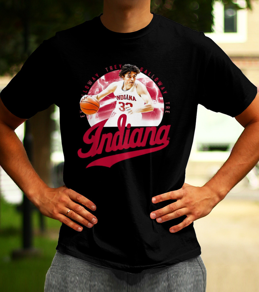 Indiana Hoosiers Trey Galloway Basketball Player Number 32 T-Shirt
