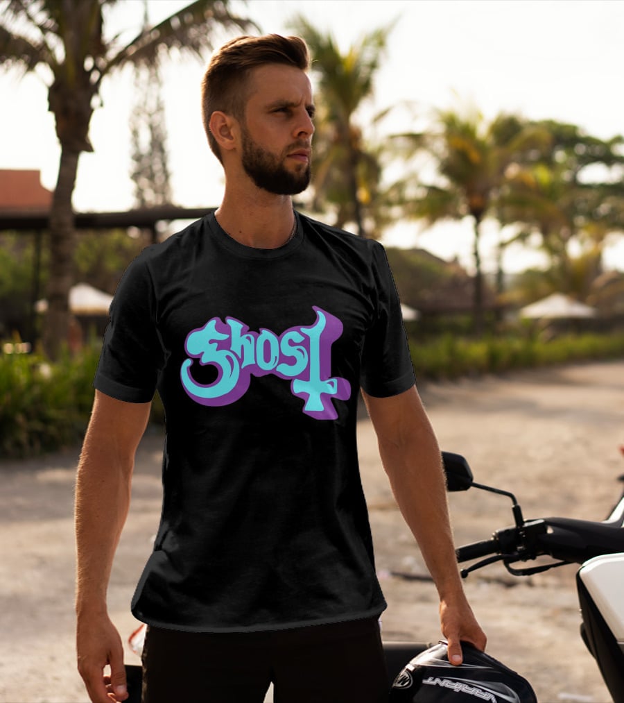 Ghost Purple Teal 70s T-Shirt
