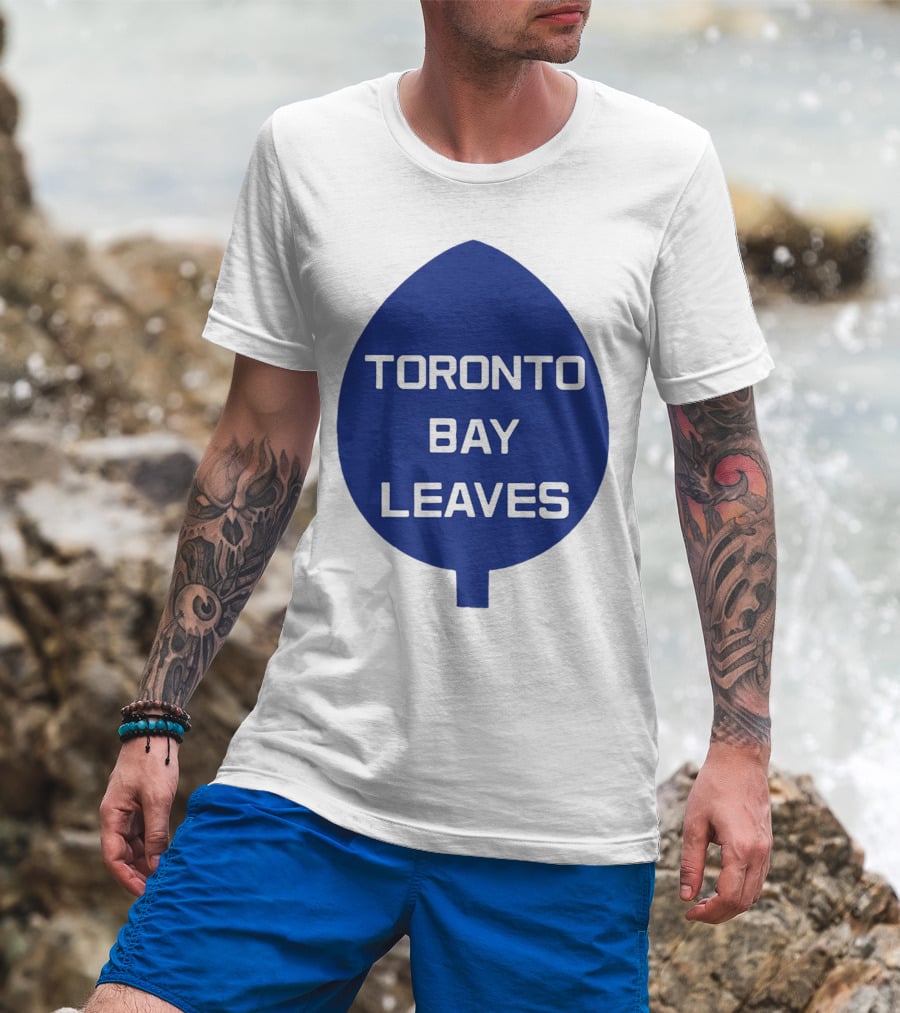 Toronto Bay Leaves Blue Leaf T-Shirt