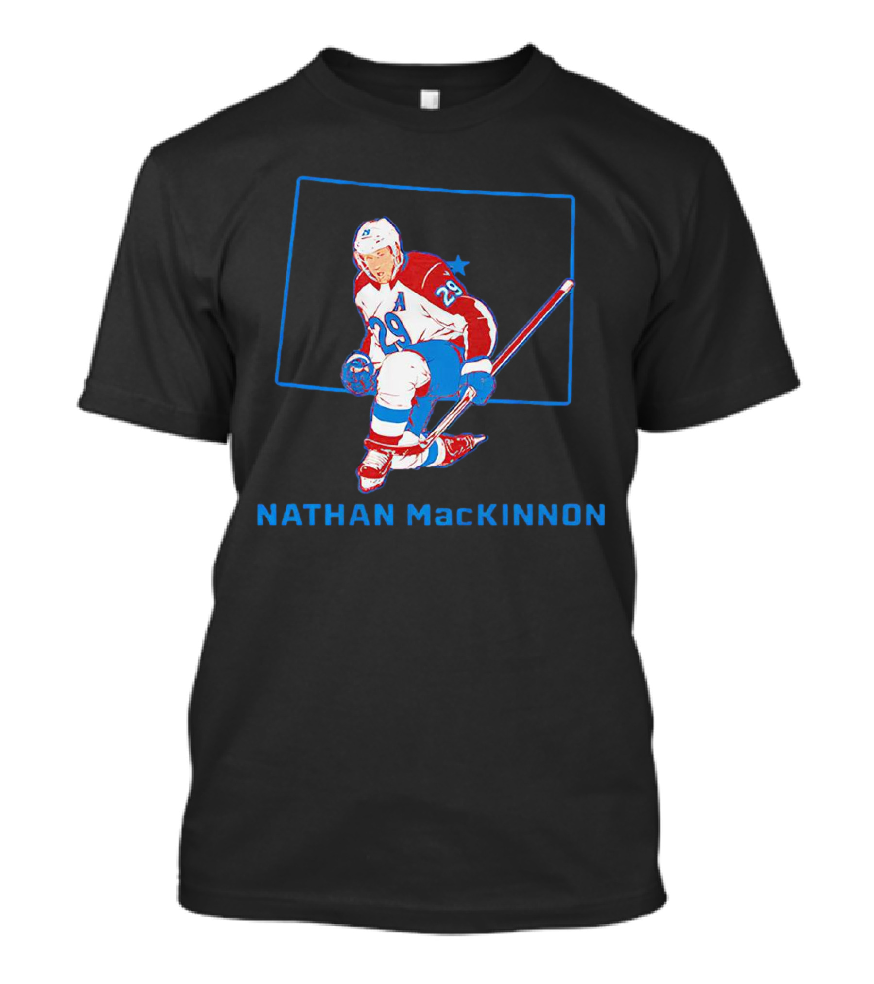 Nathan MacKinnon 29 Colorado Avalanche Star T-Shirt