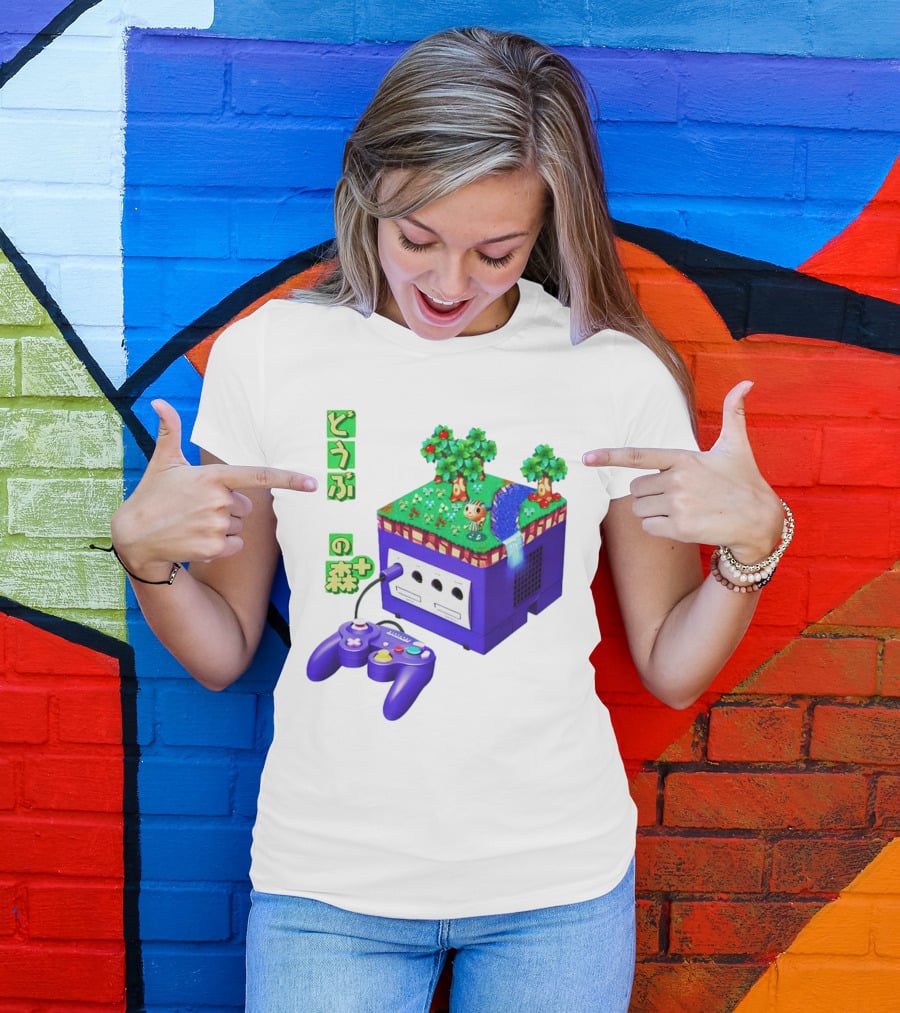 Animal Crossing Dobutsu No Mori Plus GameCube Japanese Nintendo T-Shirt