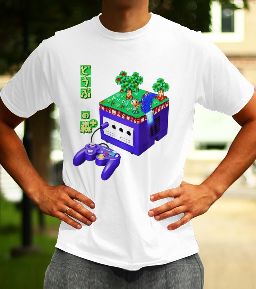 Animal Crossing Dobutsu No Mori Plus GameCube Japanese Nintendo T-Shirt