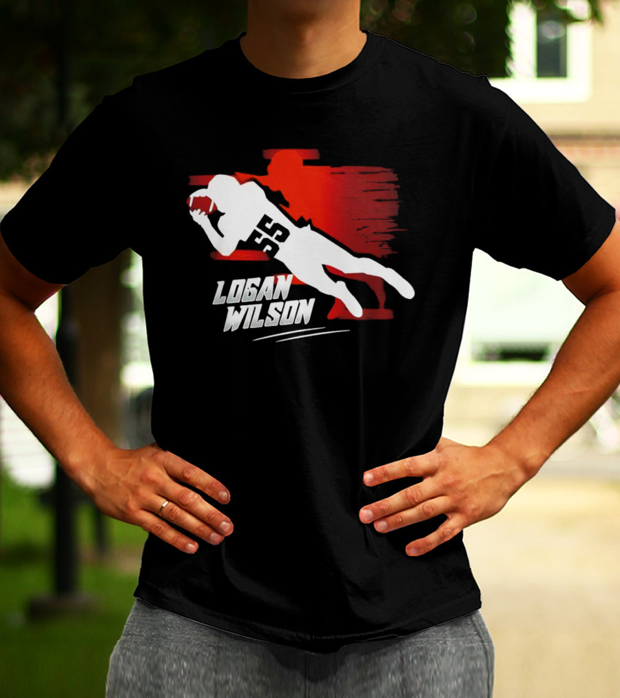 Logan Wilson NFL Diving Catch Cincinnati Bengals 55 T-Shirt