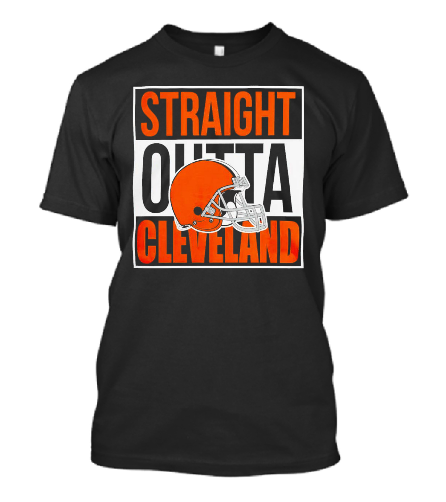 Cleveland Browns Straight Outta Cleveland Helmet T-Shirt