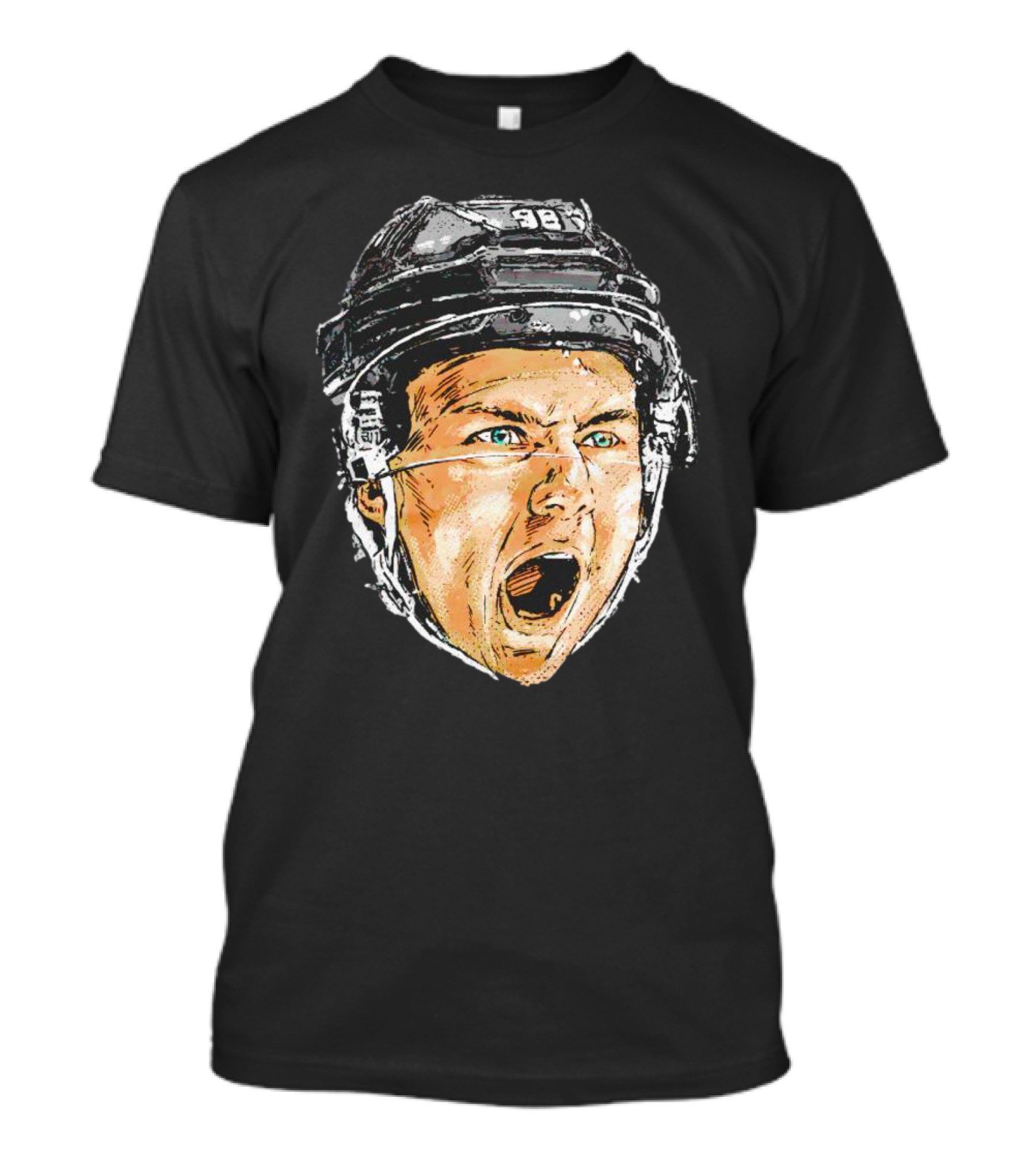 Connor Bedard Chicago Scream Hockey Helmet Sports Icon 98 T-Shirt