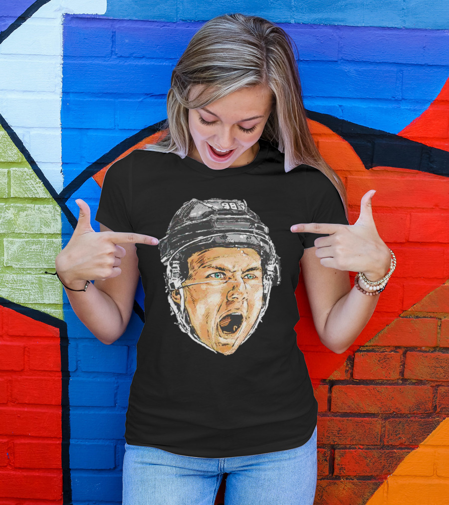 Connor Bedard Chicago Scream Hockey Helmet Sports Icon 98 T-Shirt
