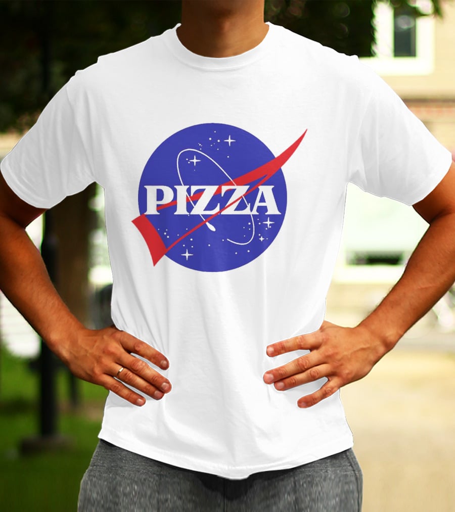 Pizza NASA Style Logo Parody Interstellar T-Shirt