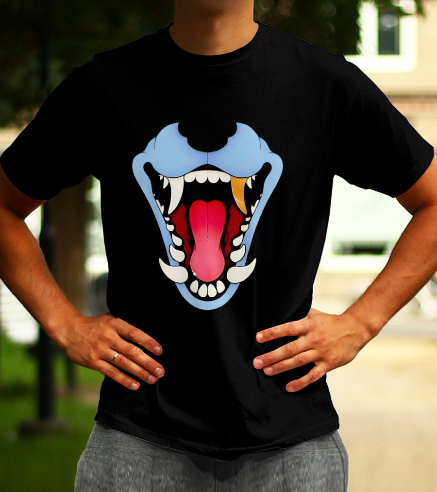 Slosh Dog Blue Maw Opened Red Tongue T-Shirt
