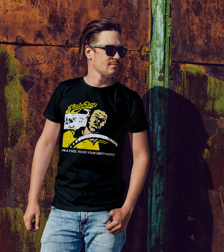 Steely Dan I'm A Fool To Do Your Dirty Work Retro Yellow Driver T-Shirt