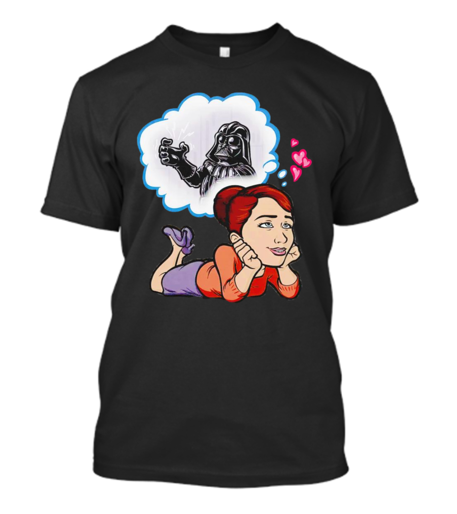 Darth Vader Use The Force Please Dreaming Hearts T-Shirt