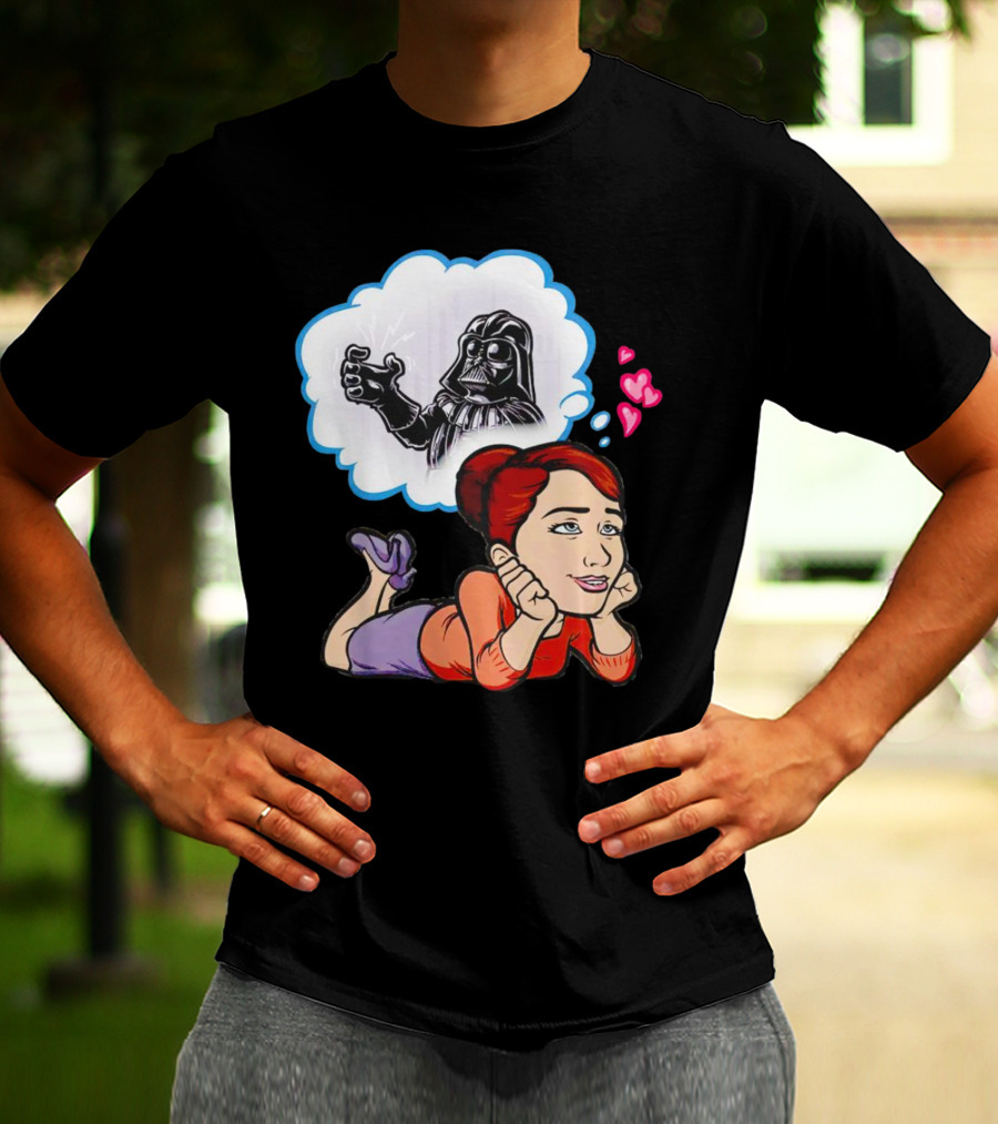 Darth Vader Use The Force Please Dreaming Hearts T-Shirt