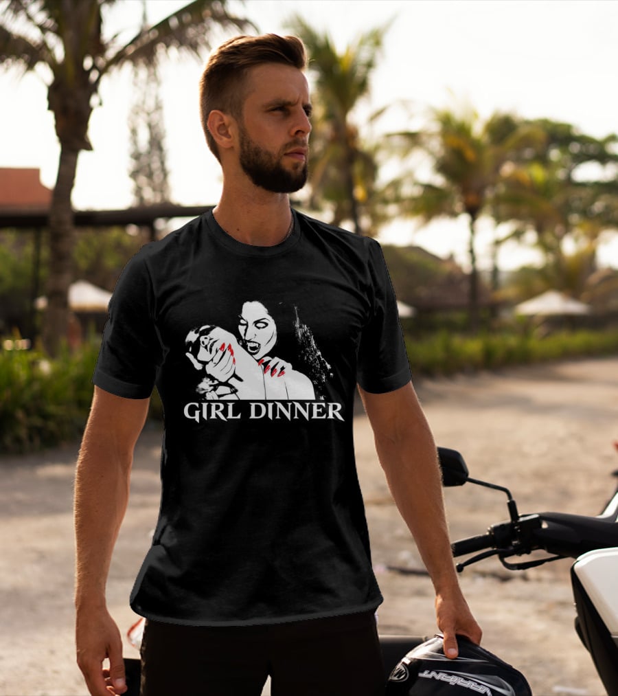 Girl Dinner Vampire Gothic Horror Aesthetic T-Shirt