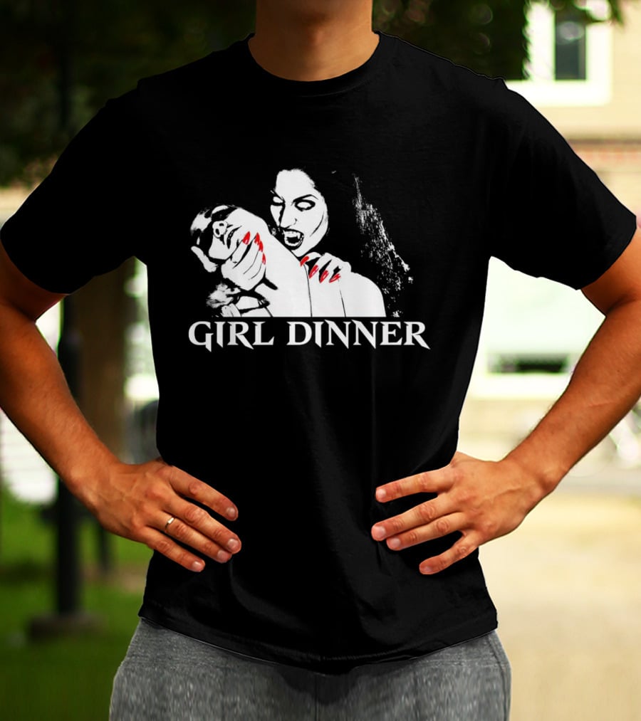 Girl Dinner Vampire Gothic Horror Aesthetic T-Shirt