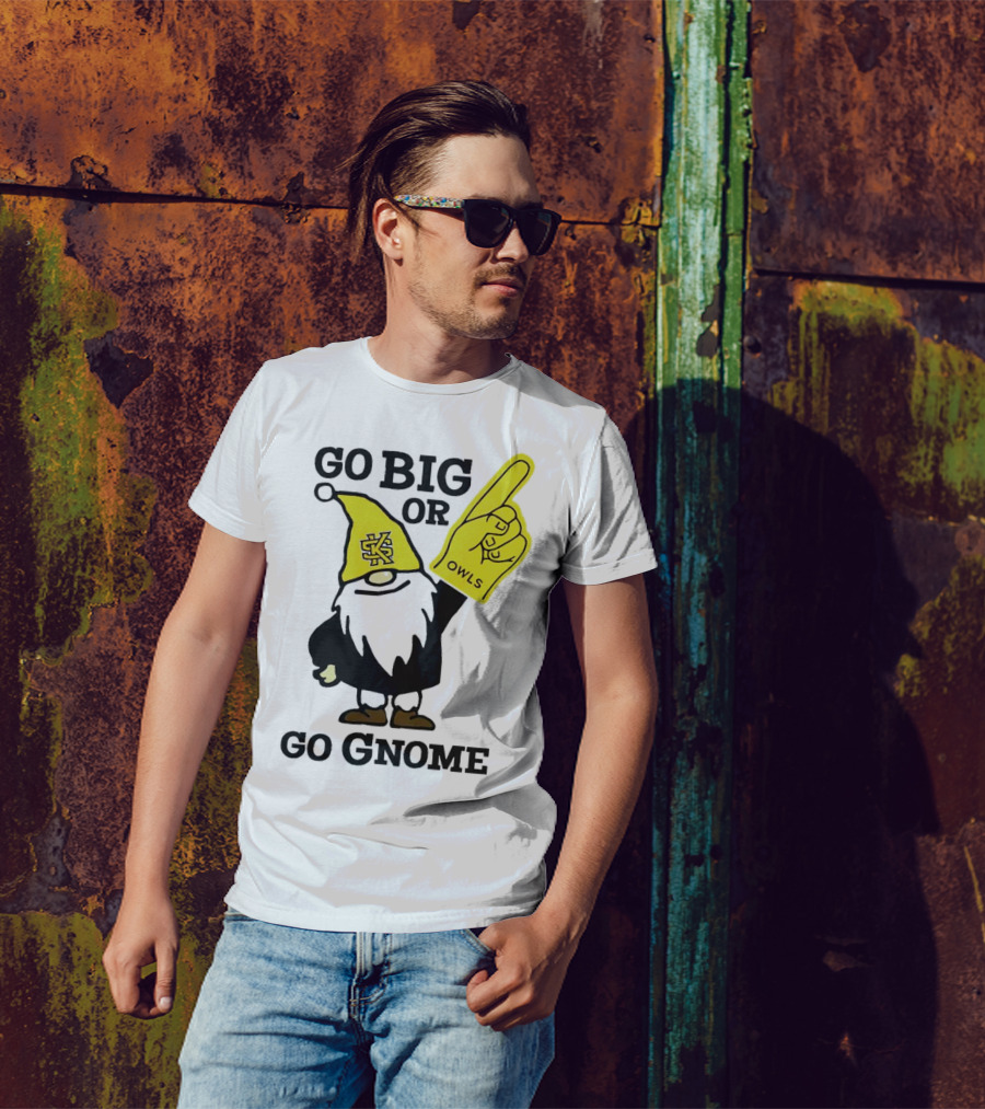Go Big Or Go Gnome Owls Foam Finger KSU Gnome T-Shirt
